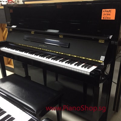 KAWAI CX-21 upright piano, black color, height 1.25m, used 6 years